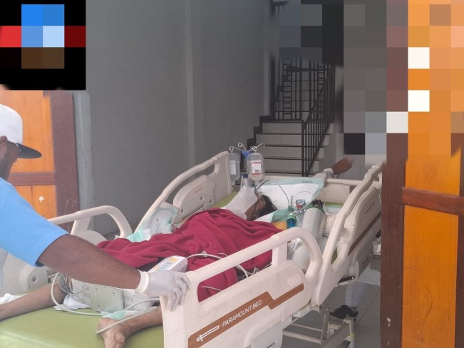 Korban menjalani perawatan di rumah sakit. [Istimewa]